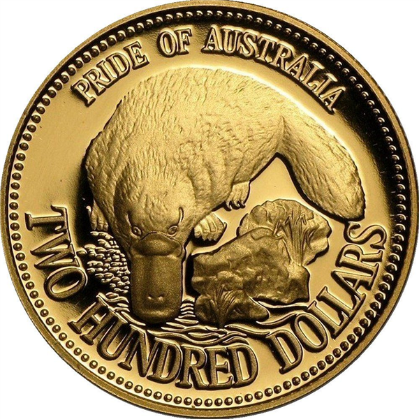 Gold The Pride of Australia Platypus Coin 1990 - 10gram
